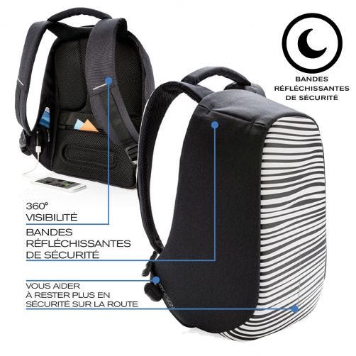 XD DESIGN SAC A DOS BOBBY COMPACT PRINT NOIR 5