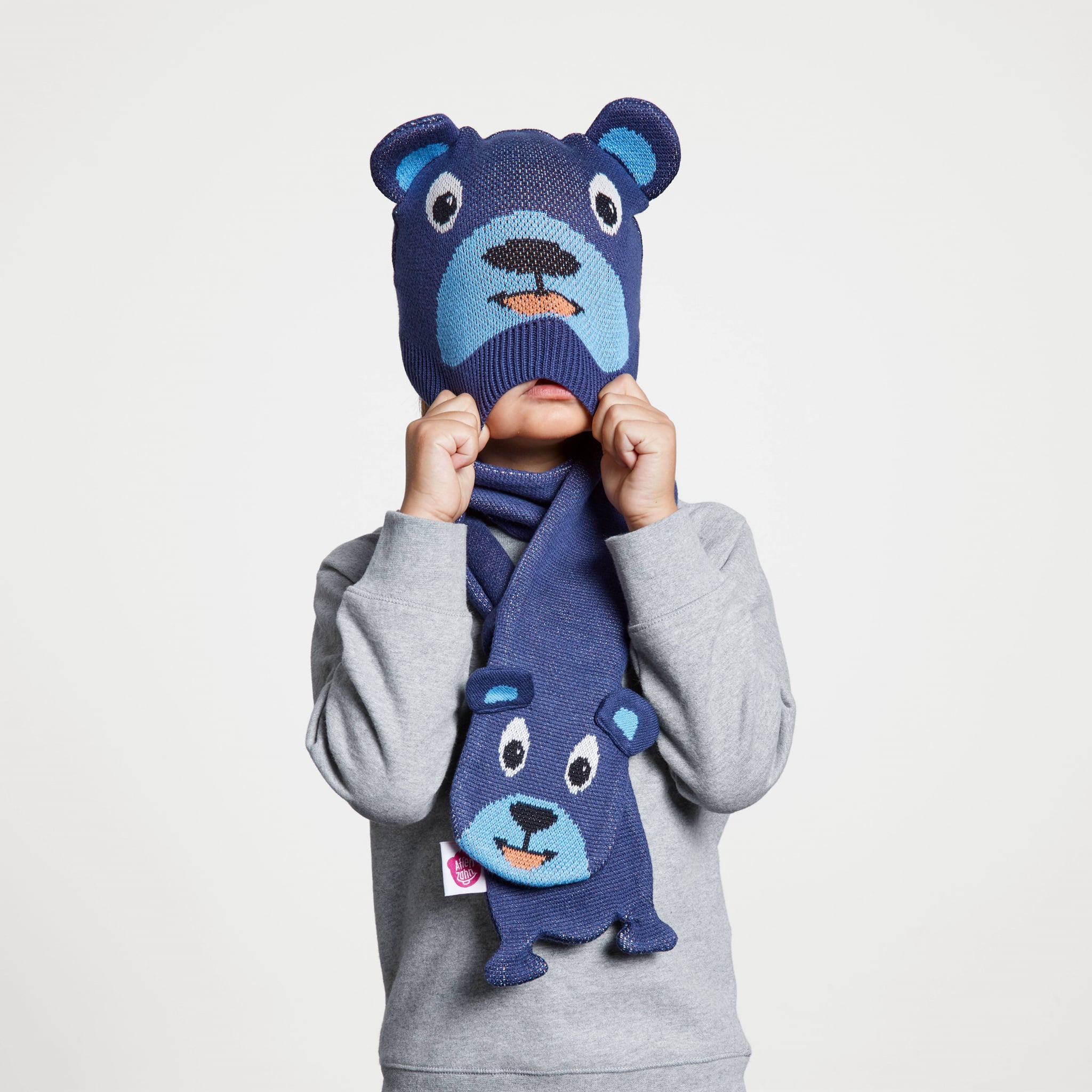 AFFENZAHN OURS BONNET ECHARPE ENFANT HIVER  cadeau idee cadeau enfant (2)