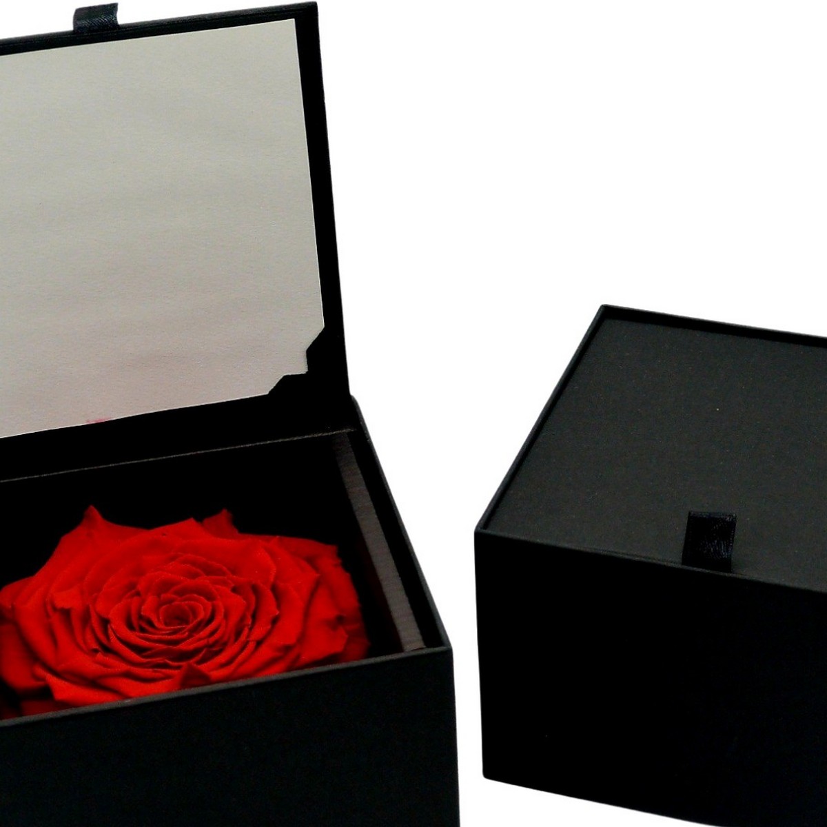 second flor rose eternelle rouge dans son ecrin rose des amoureux une idee cadeau saint valentin chez ugo et lea