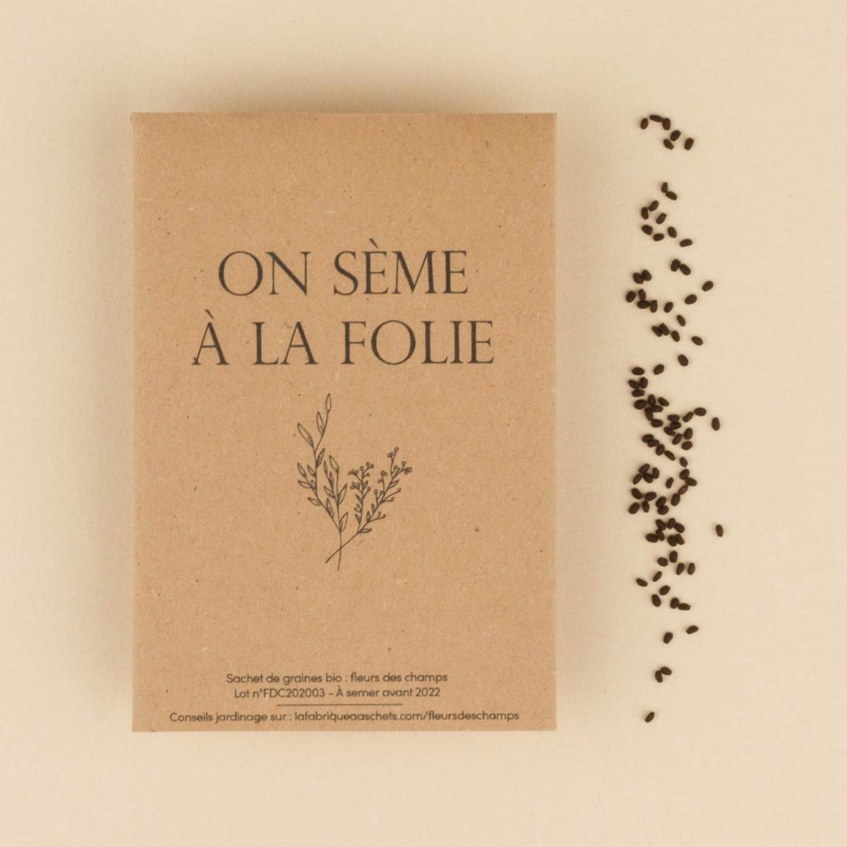 la fabrique à sachets papeterie carte message on seme a la folie avec graines bio a planter une idee cadeau chez ugo et lea