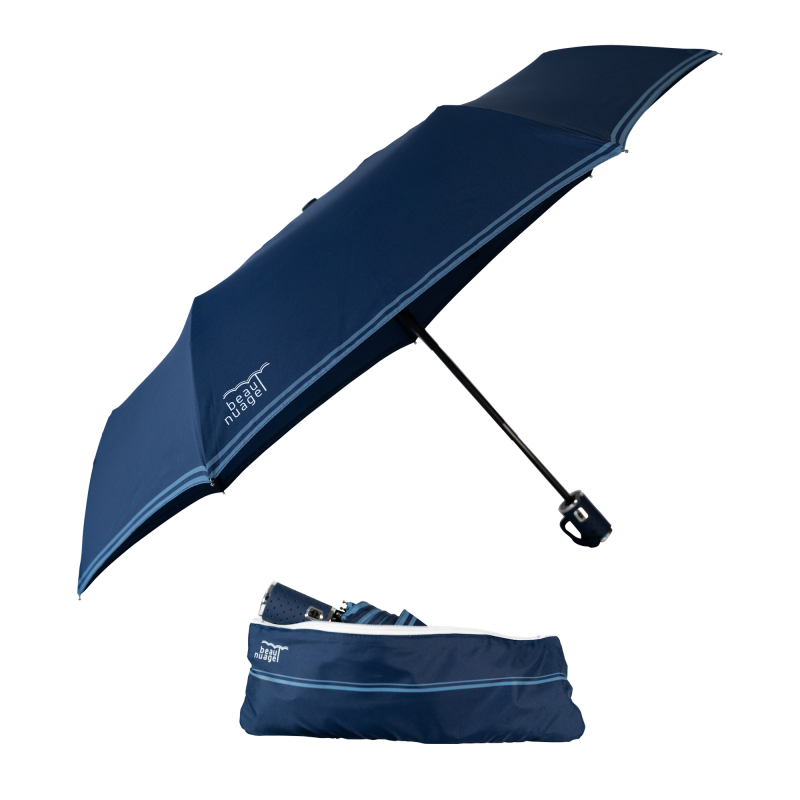 L’Automatique de Beau Nuage, le parapluie avec housse absorbante, bleu de minuit