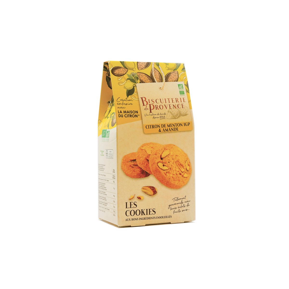 Cookies BIO citron de menton IGP & amande