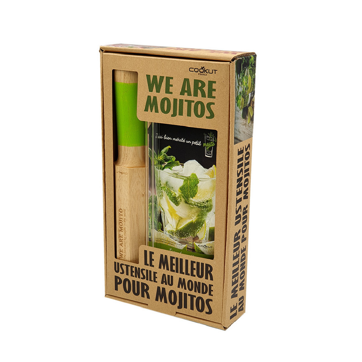 We are mojitos : coffret cadeau avec pilon doseur
