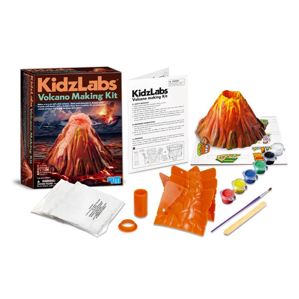 4M kidslabs volcan a mouler en platre des sciences une experience une idee cadeau chez ugo et lea (3)