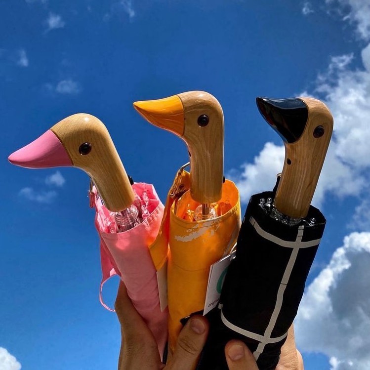 original duckhead parapluie rose manche canard une idee cadeau chez ugo et lea  (2)
