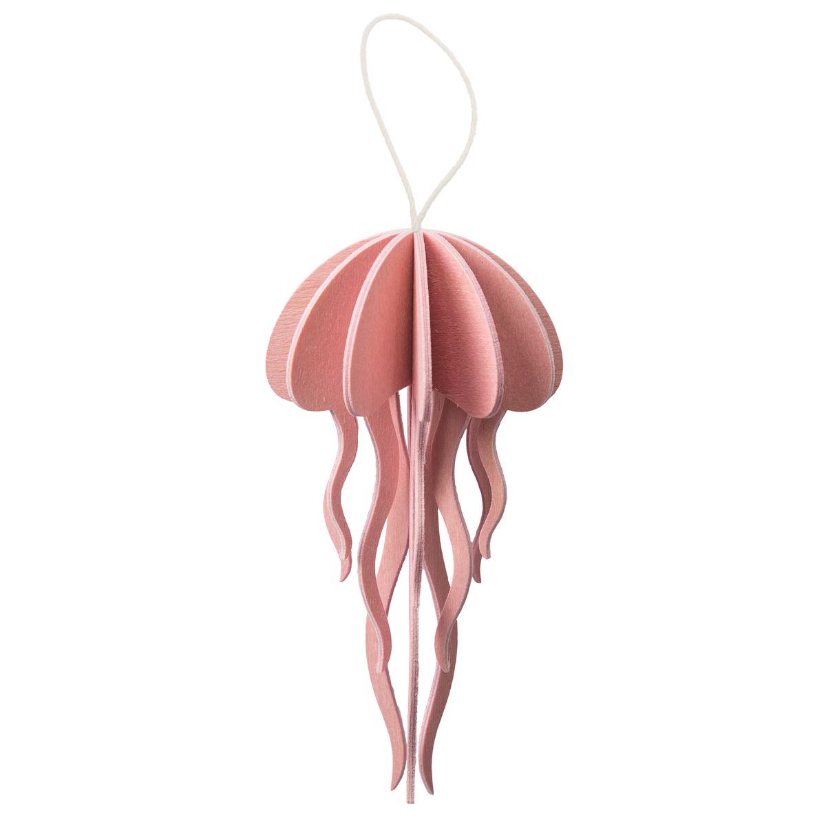 La méduse : carte pour construire un 3D en bois (S – rose clair)