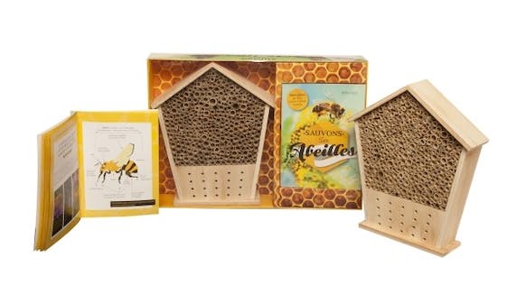 Coffret sauvons les abeilles (livre + abri)