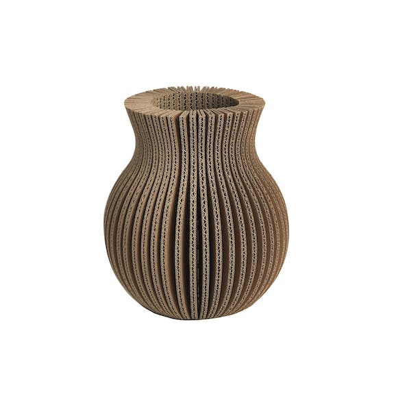 Cache-cache, le vase dépliable en carton – Forme classique