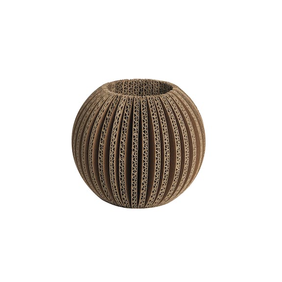 Cache-cache, le vase dépliable en carton – Forme boule
