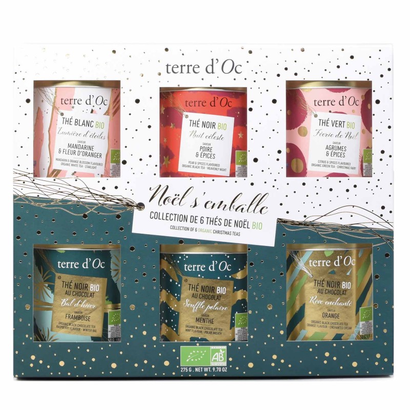 Coffret 6 thés de Noël bio