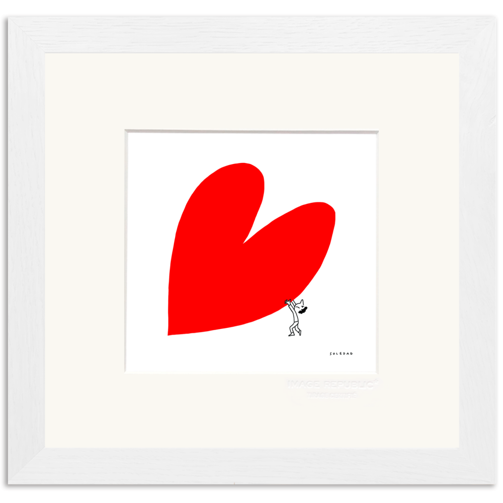 Affiche A portée de cœur 04 de Soledad / Encadrement passe partout 22 cm x 22 cm