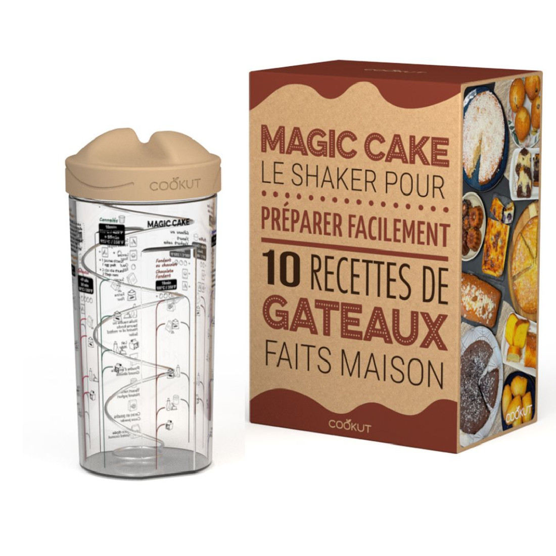 Shaker Magic Cake pour 10 gâteaux maison