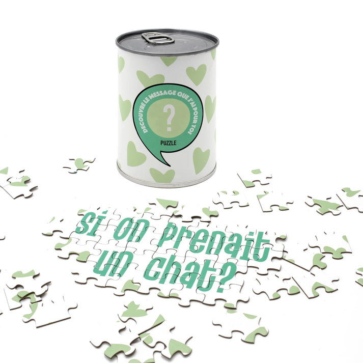 Et si on prenait un chat  message puzzle en boite BWAT Chez Ugo et Léa 2