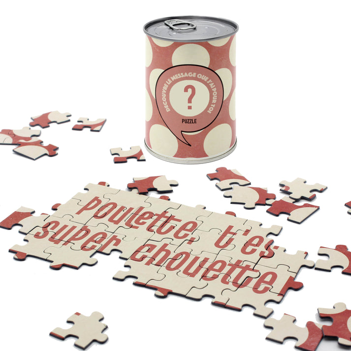 Poulette tes la plus chouette message puzzle en boite BWAT Chez Ugo et Léa 2