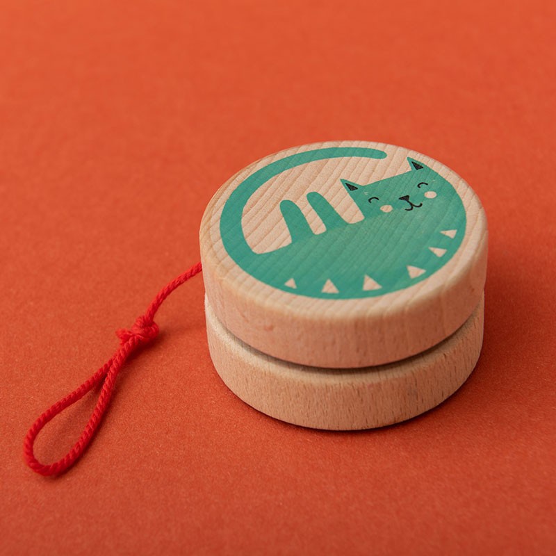 Londji  jeu Yoyo  yo-yo en bois chat Chez Ugo et Léa