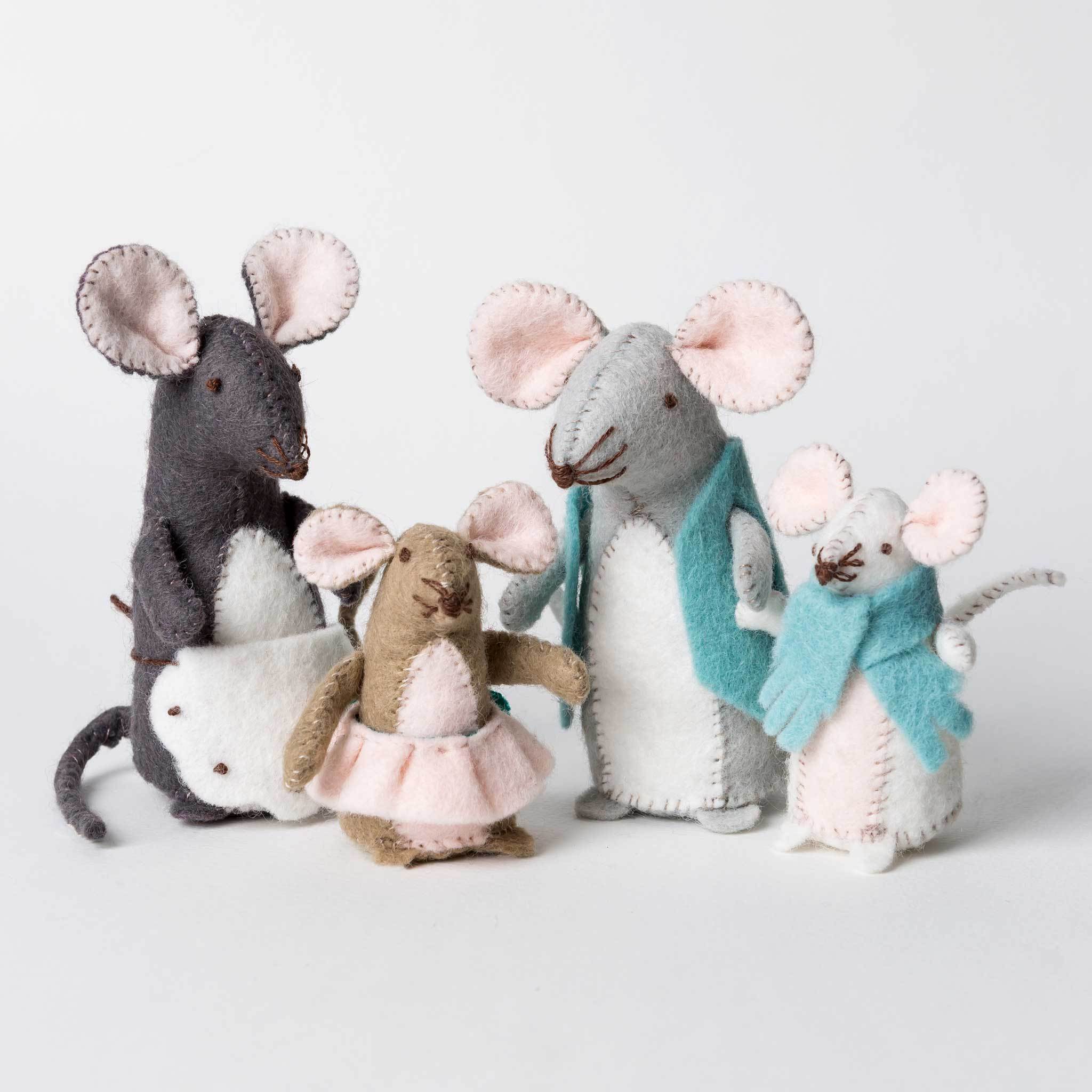 Kit créatif famille souris en feutre