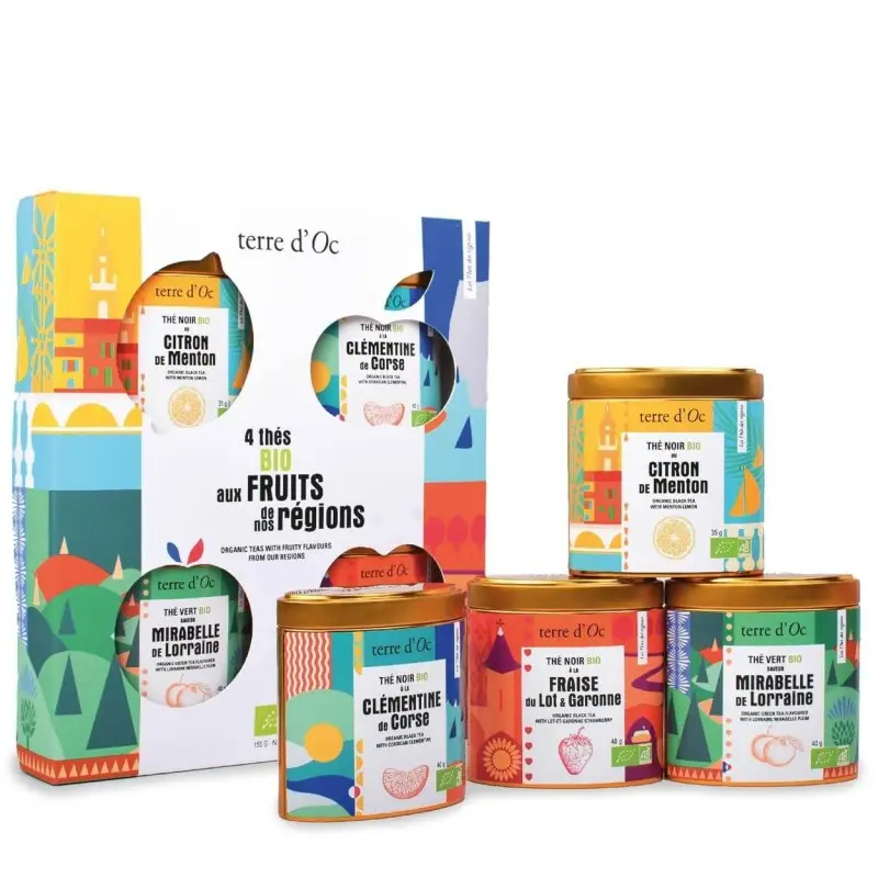 Coffret 4 thés des régions