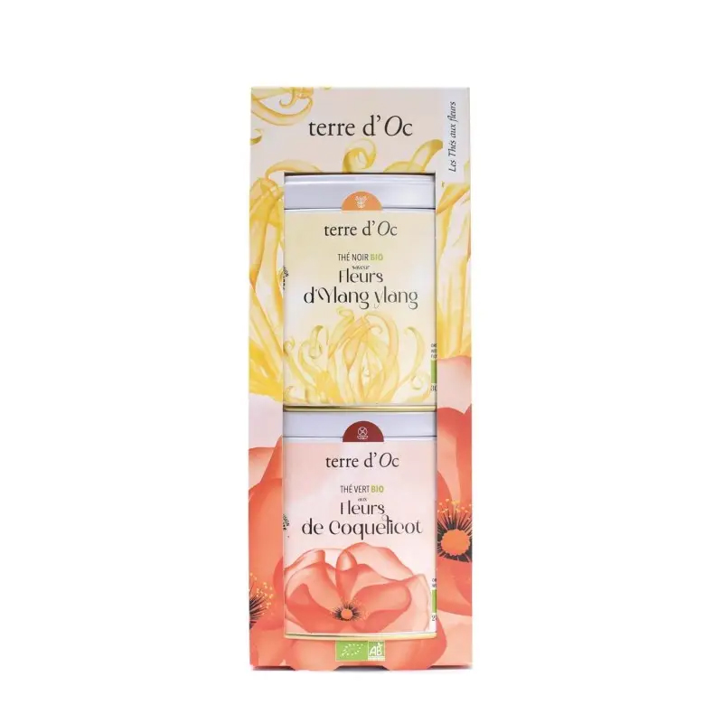 Duo Thé vert coquelicot et thé vert noir Ylang