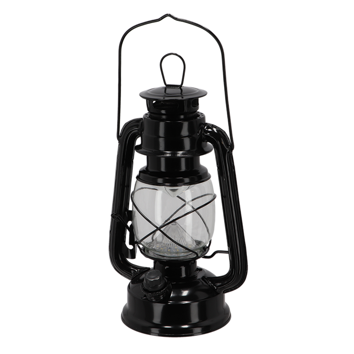 Lampe tempête à led noire