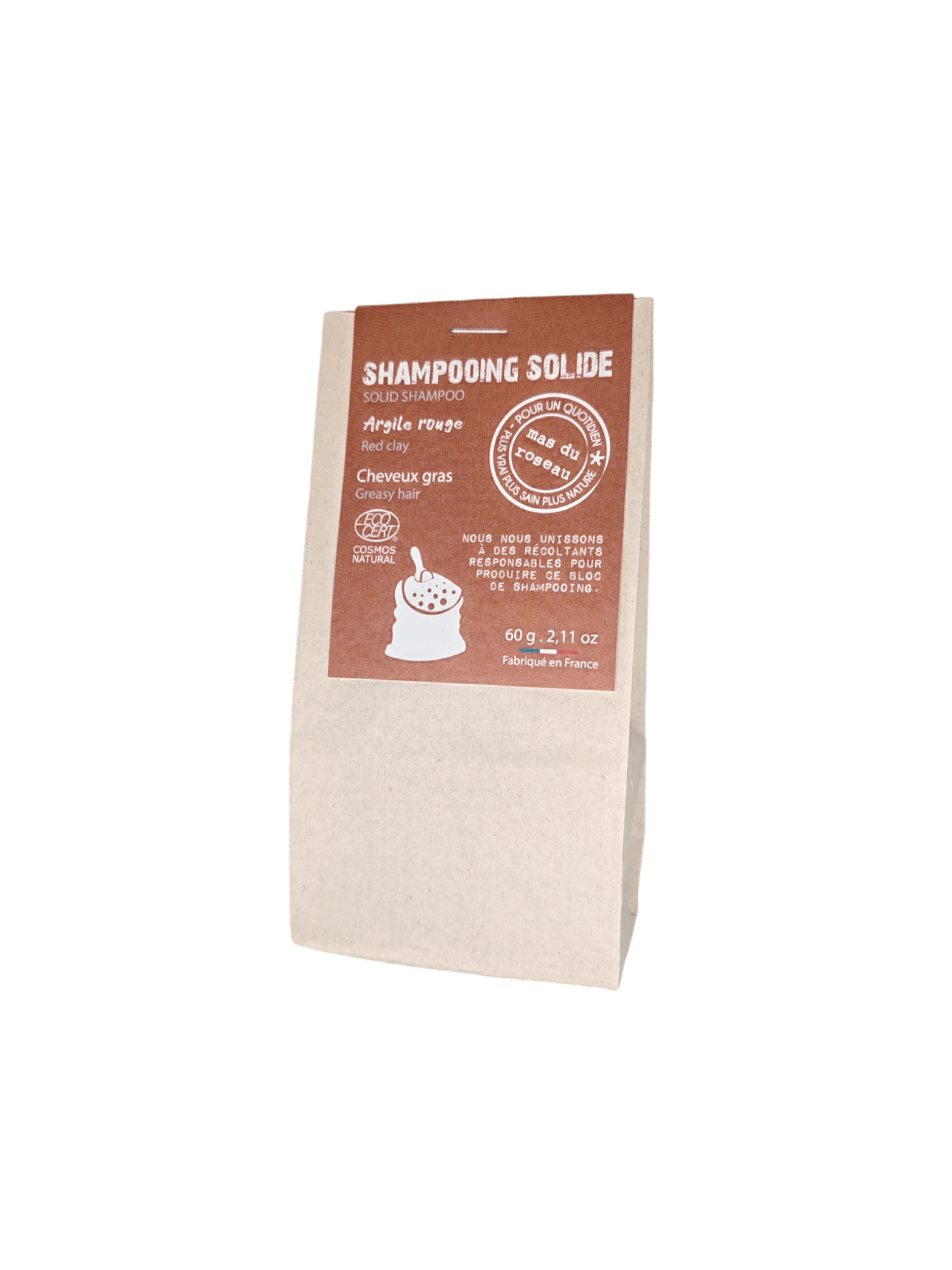 Shampooing solide à l\'argile rouge 60gr
