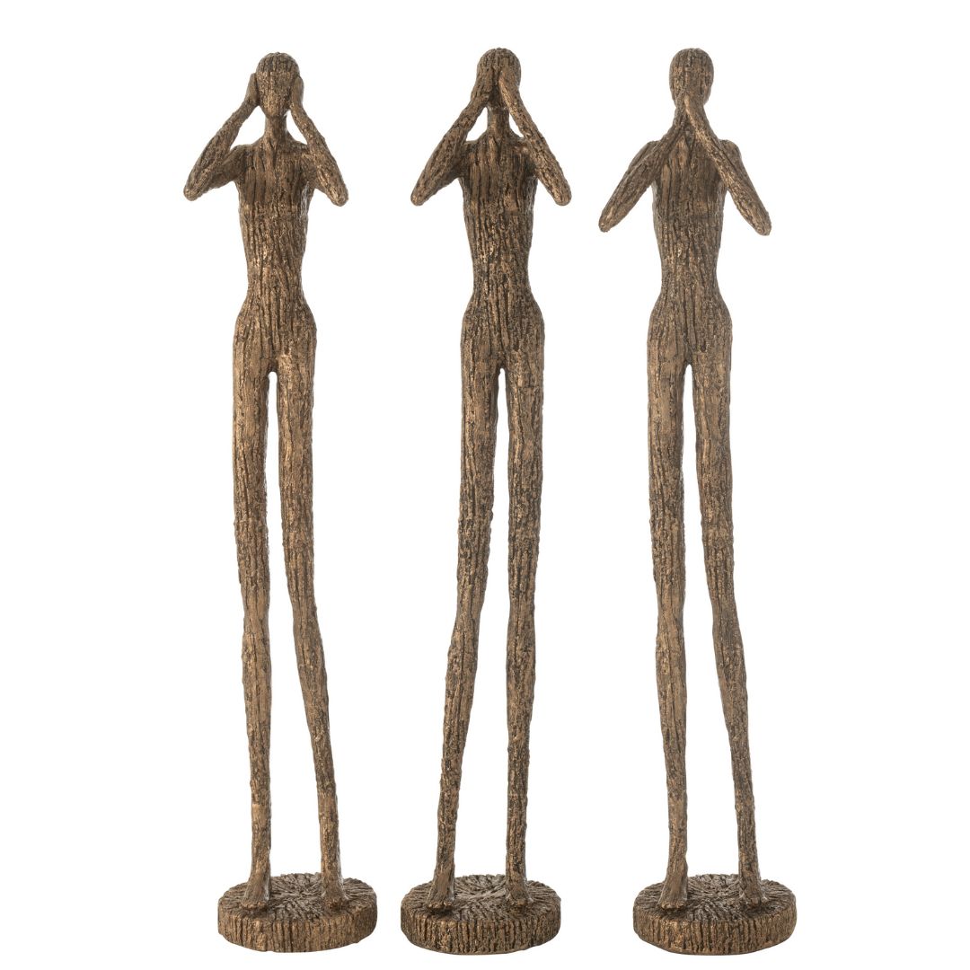 3 personnages muet, sourd et aveugle