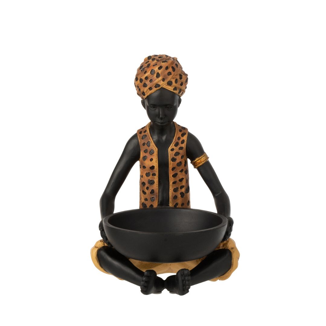 Statue africaine / Garçon assis