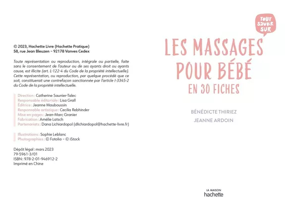 introduction du livre massages pour bébé
