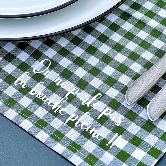 Set de table "on ne parle pas la bouche pleine"