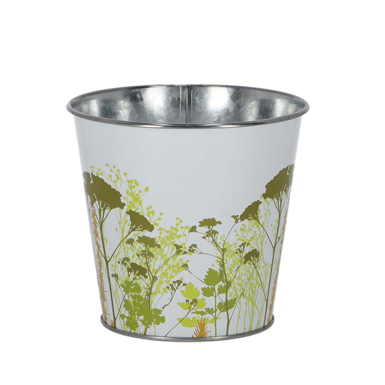 Cache pot décor herbes