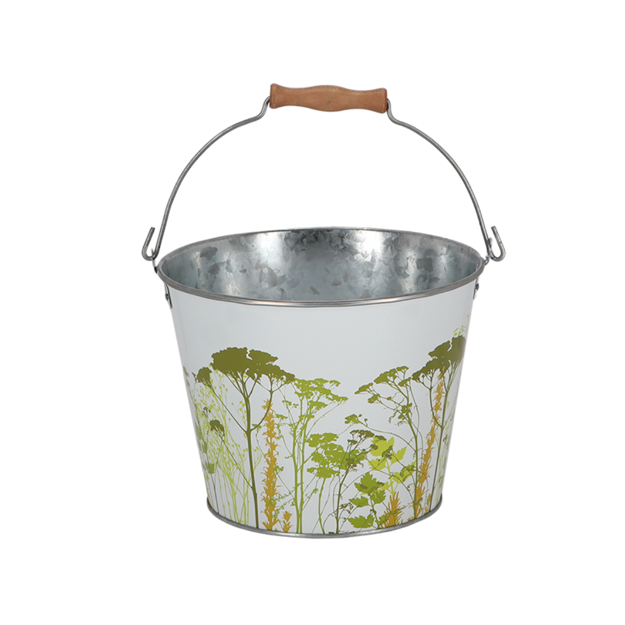 seau décor herbe