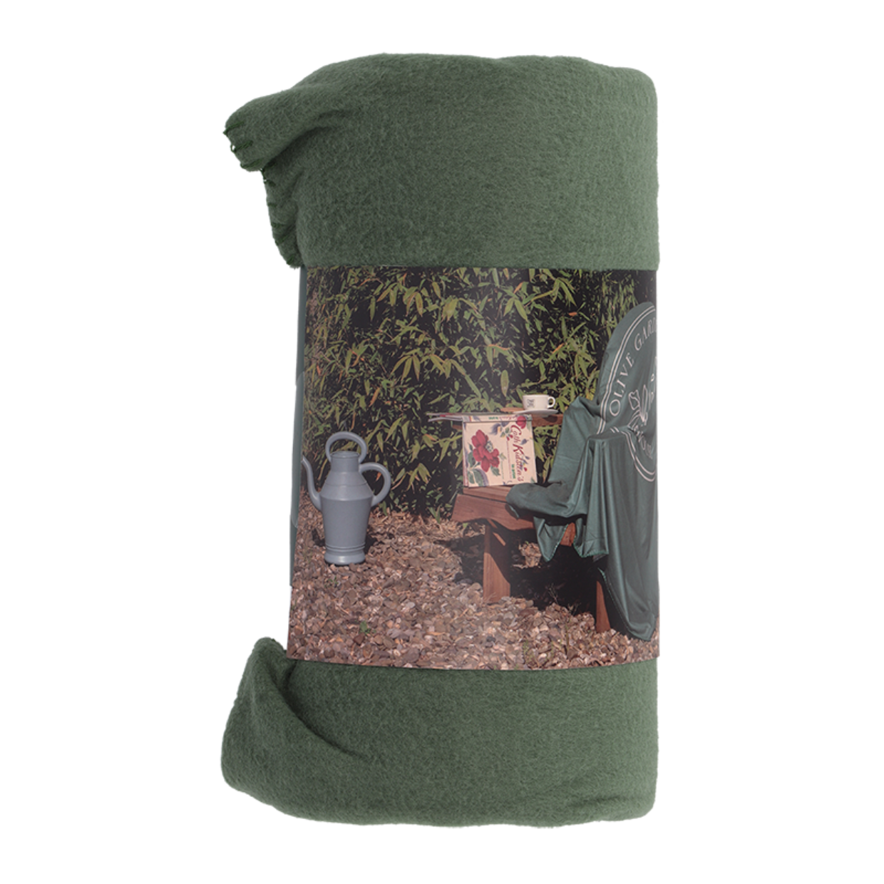 Couverture verte enroulée