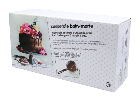 Boîte demballage dune casserole bain marie 988ml