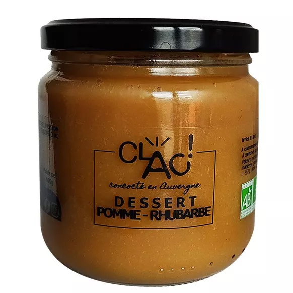 Dessert pomme rhubarbe bio 400 gr