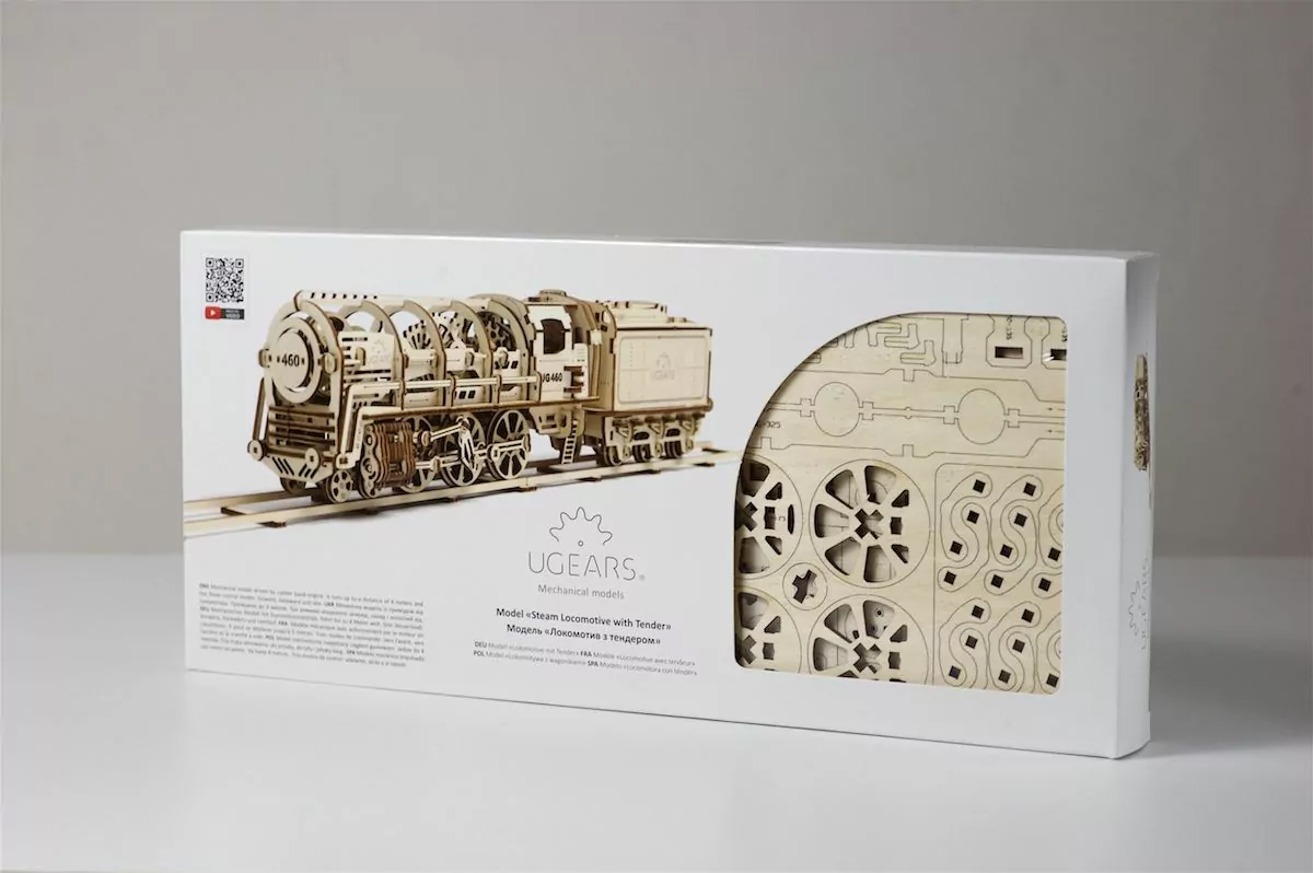 boîte demballage dun train à vapeur 3d