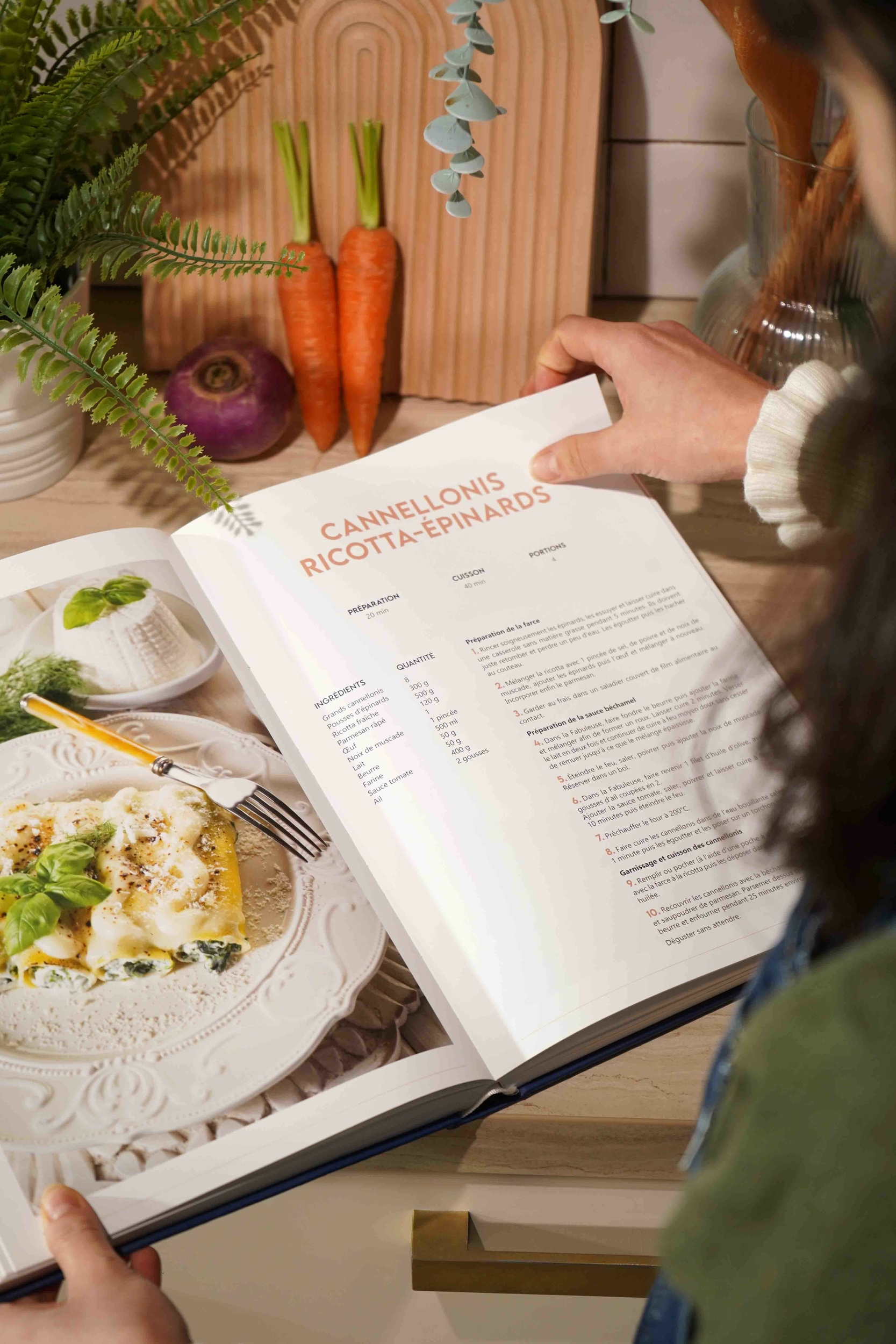 Livre de recette ouvert