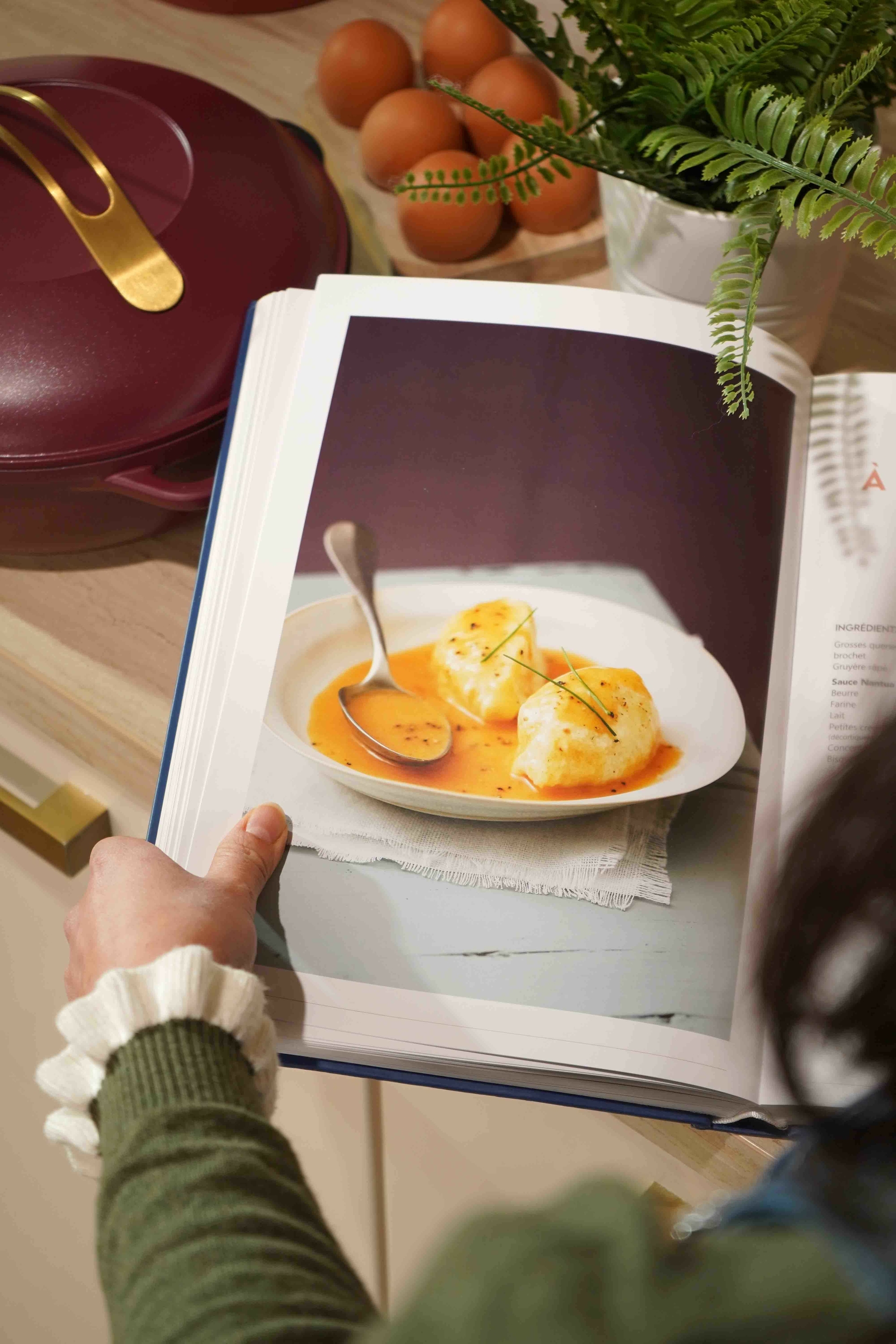 page dun livre recettes ouvert