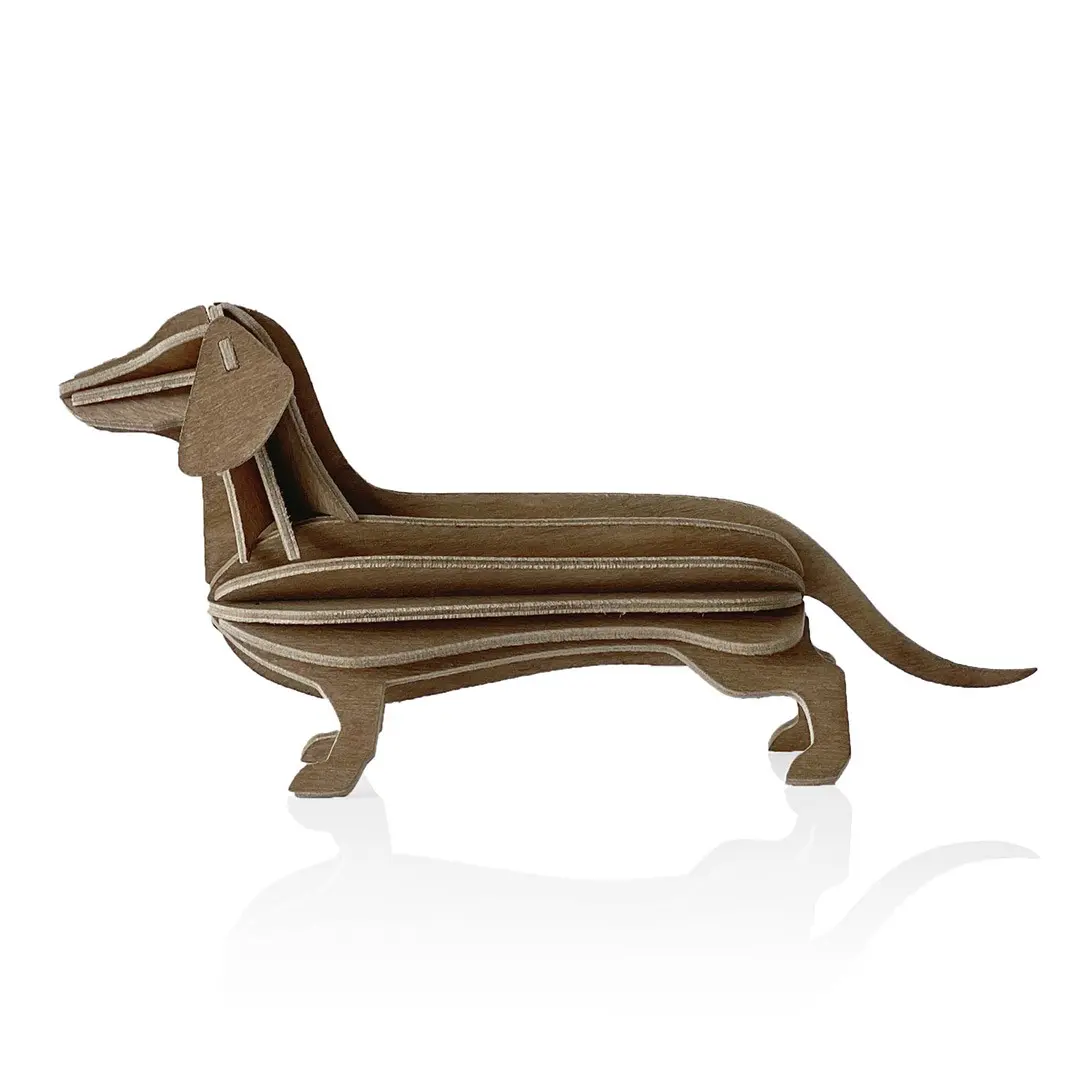 Teckel / Dachshund - Brun / Brown - M 12 cm