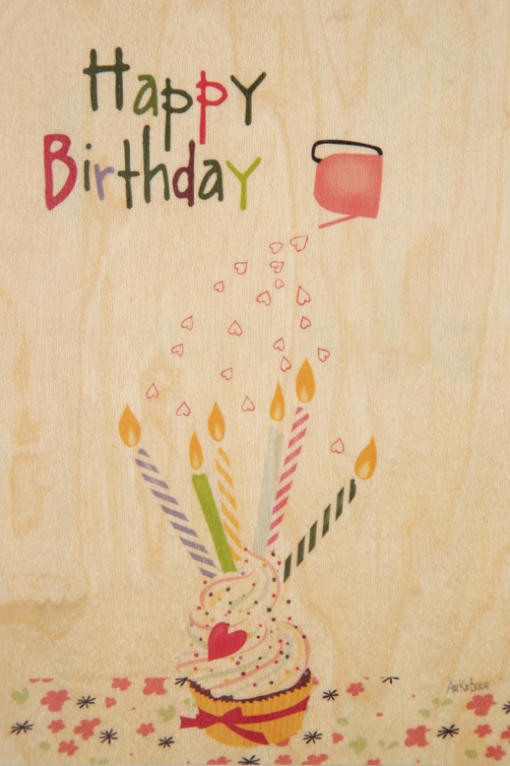 Carte postale en bois Cakes