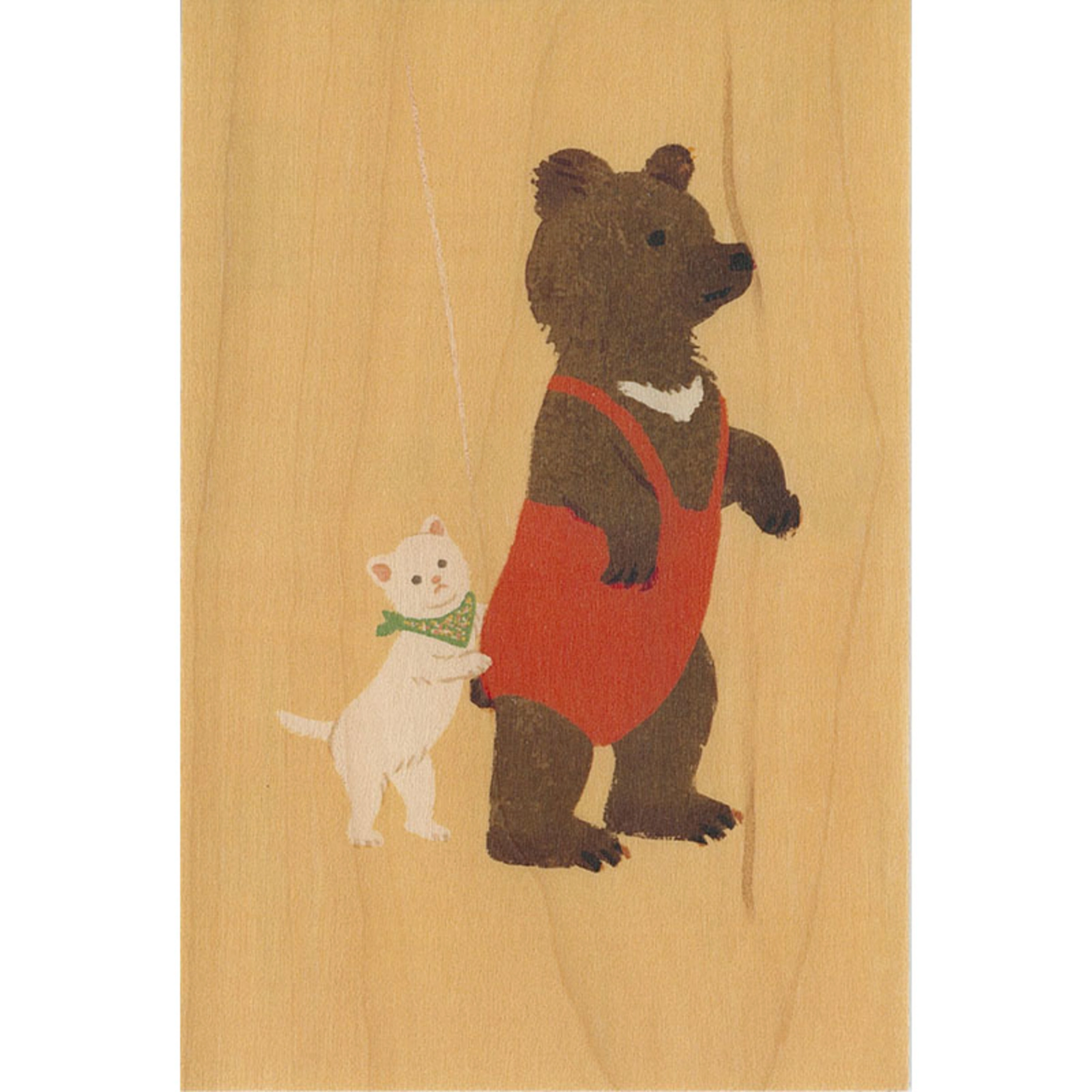 Carte en bois Ours