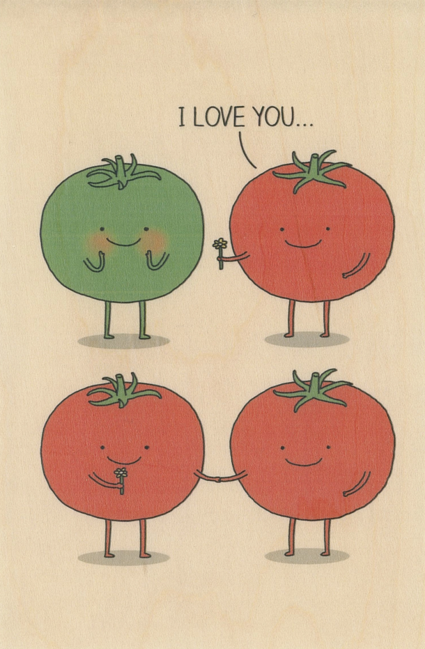 Carte en bois Vœux d\'amour