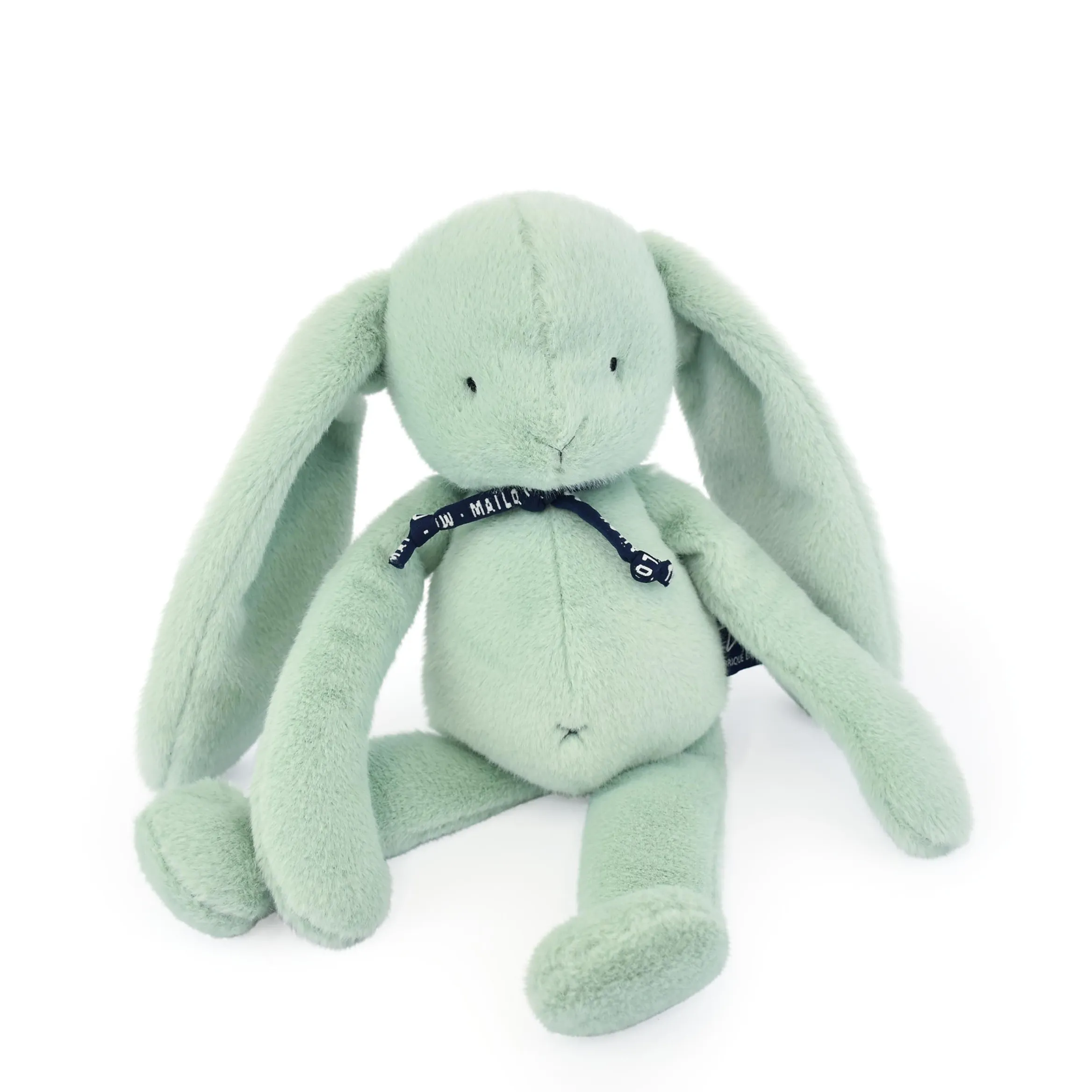 Peluche lapin Méloé 37 cm vert sauge