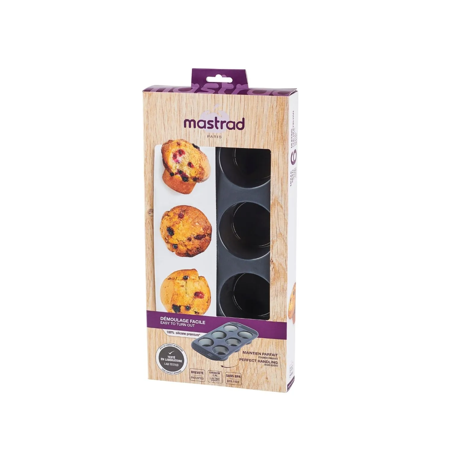 Moule pour 6 muffins (gris fumé)