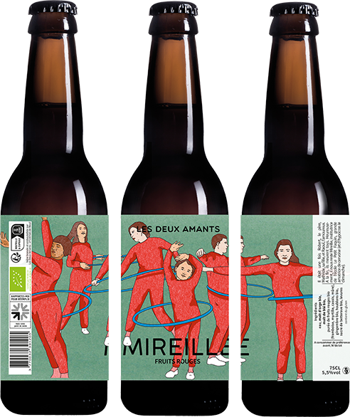 trois Mireille : bière bio aux fruits rouges 5,5% 33cl