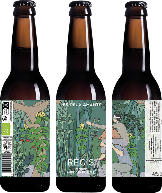 Trois bouteilles Régis : bière bio American Pale Ale 6% 33cl