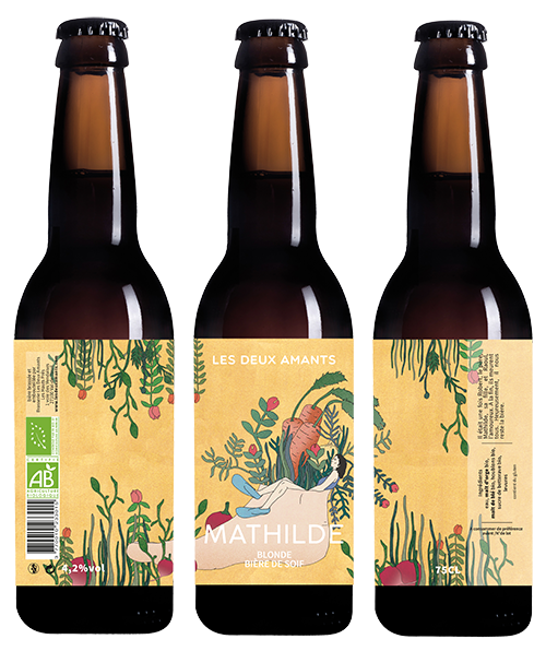 Trois bouteilles Mathilde : bière bio pale Ale 4,2% 33cl