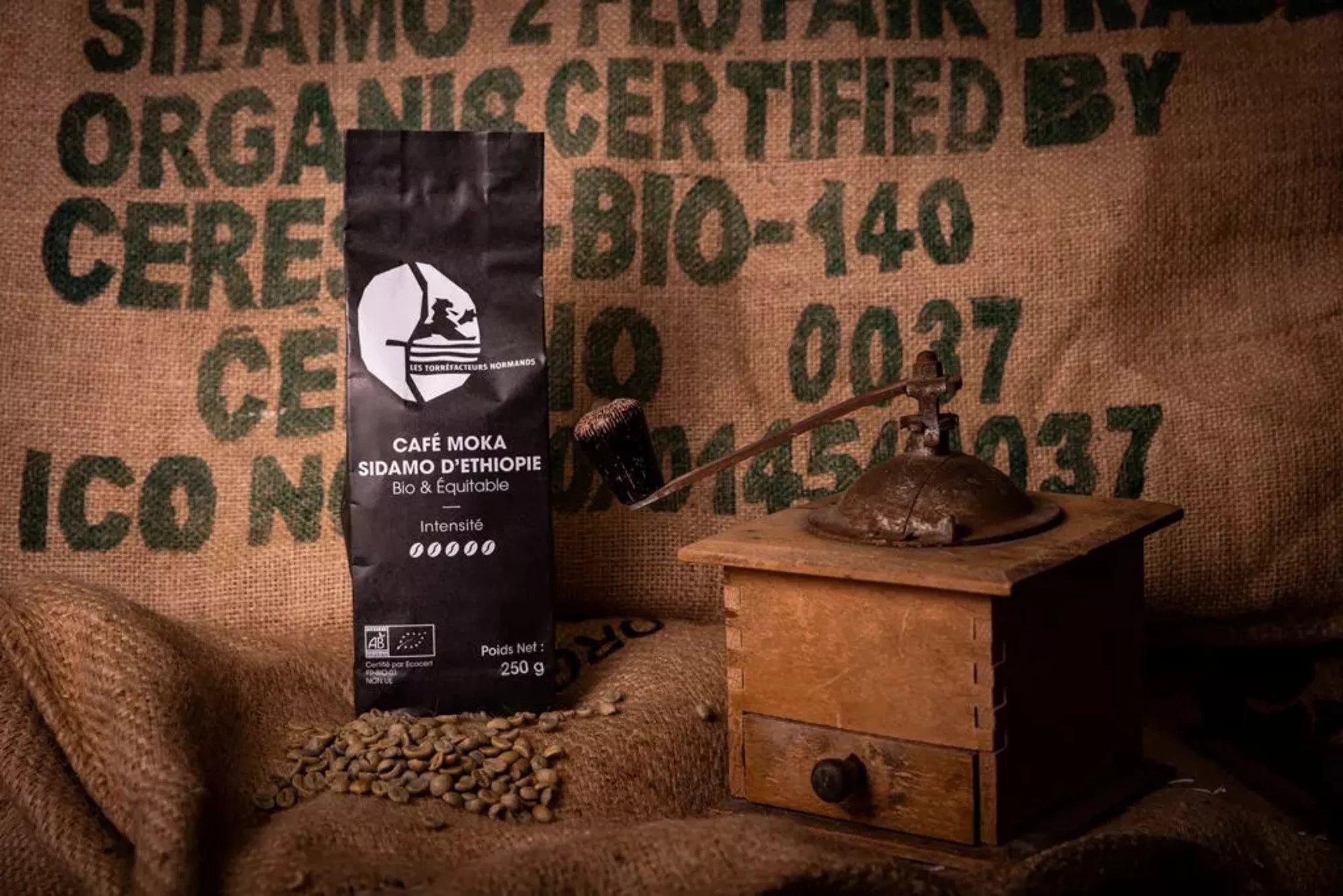 Café en grain Moka dEthiopie bio et équitable 250gr