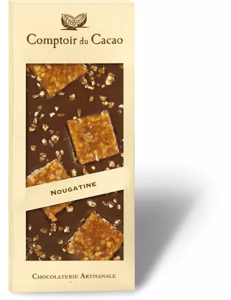Tablette de chocolat au lait Nougatine 90 gr