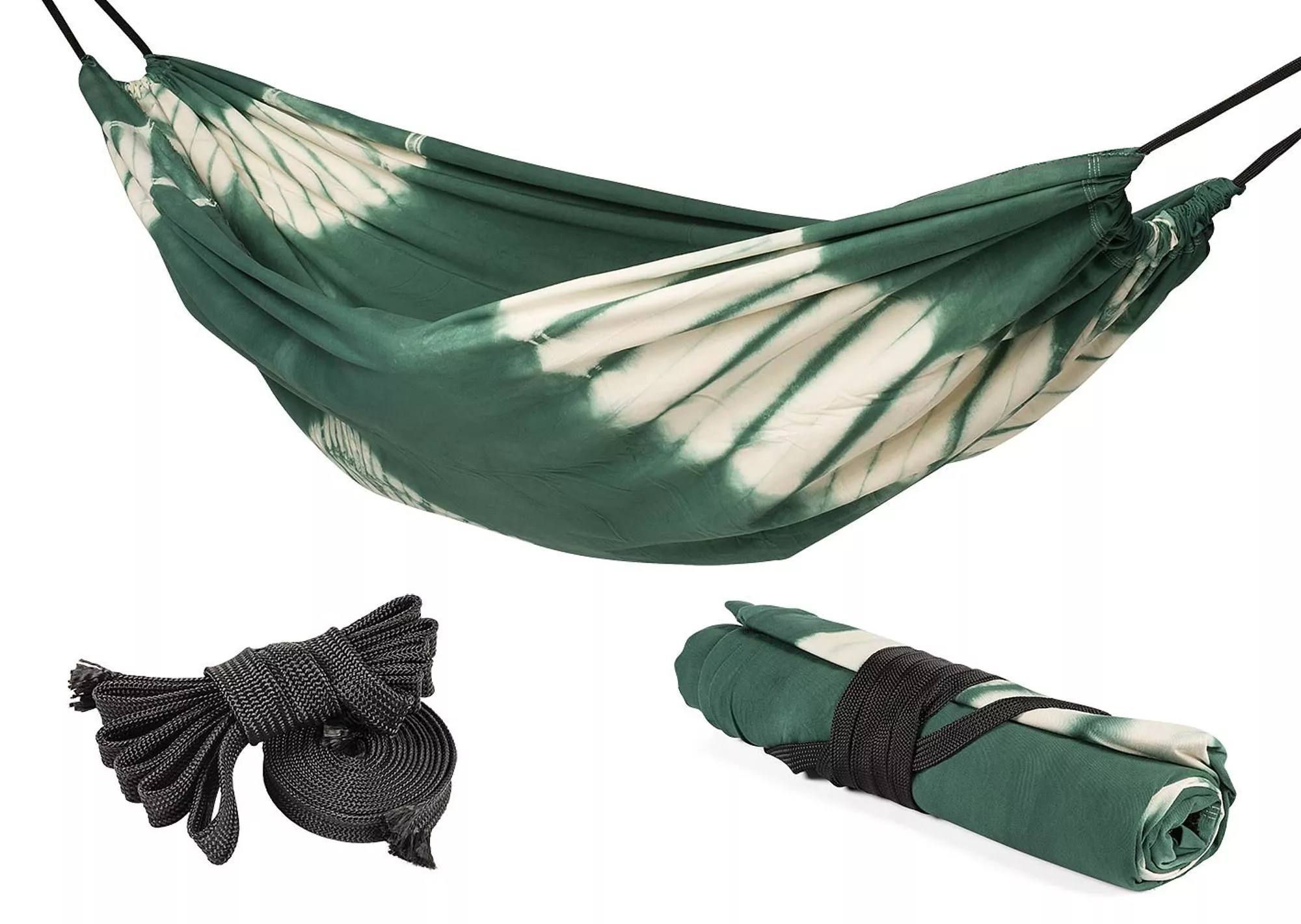 Hamac et couverture verte