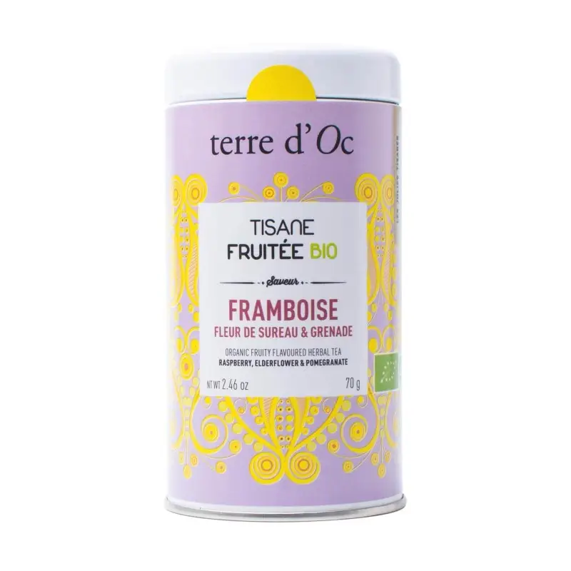 Tisane bio framboise sureau grenade