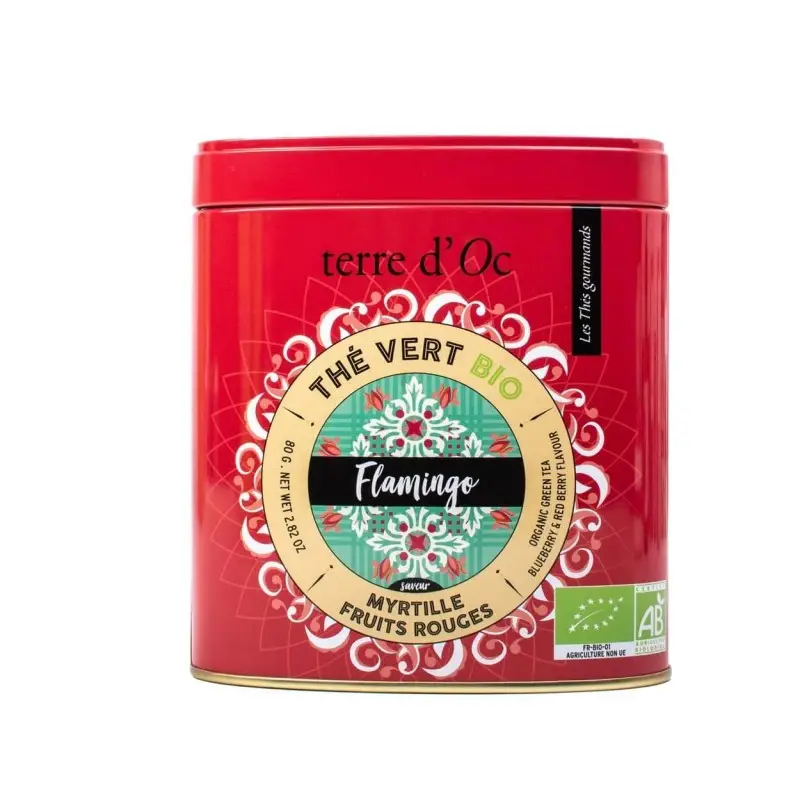 Thé bio vert Myrtille fruits rouges